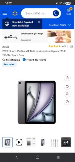 apple ipad air 13 inch m4 256gb (2026) wifi and cellular
