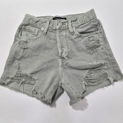 Aeropostale Womens Distressed 90's High-Rise Cutoff Shorts Raw Hem Sz 00