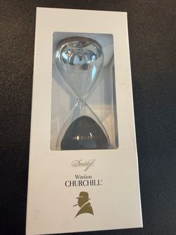 Rare Davidoff Winston Churchill cigar Hourglass Coaster And Ashtray Set New