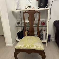 Antic Wood Chair Stamped Henredon 