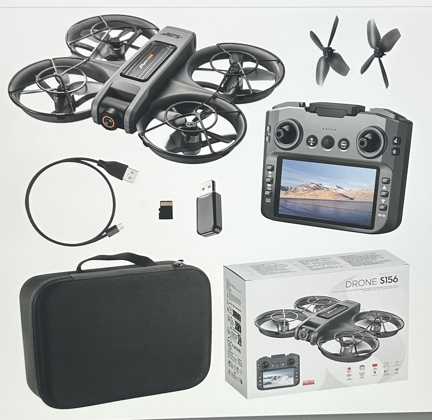 Drone With Camera And LED Screen Controller