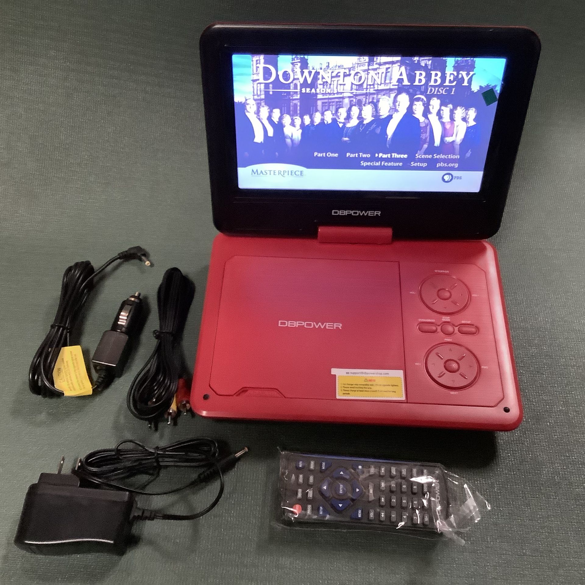 Portable DVD Player , 10" Swivel Display Screen, 5 Hour Rechargeable Battery