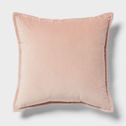 Threshold Velvet Throw Pillow Blush