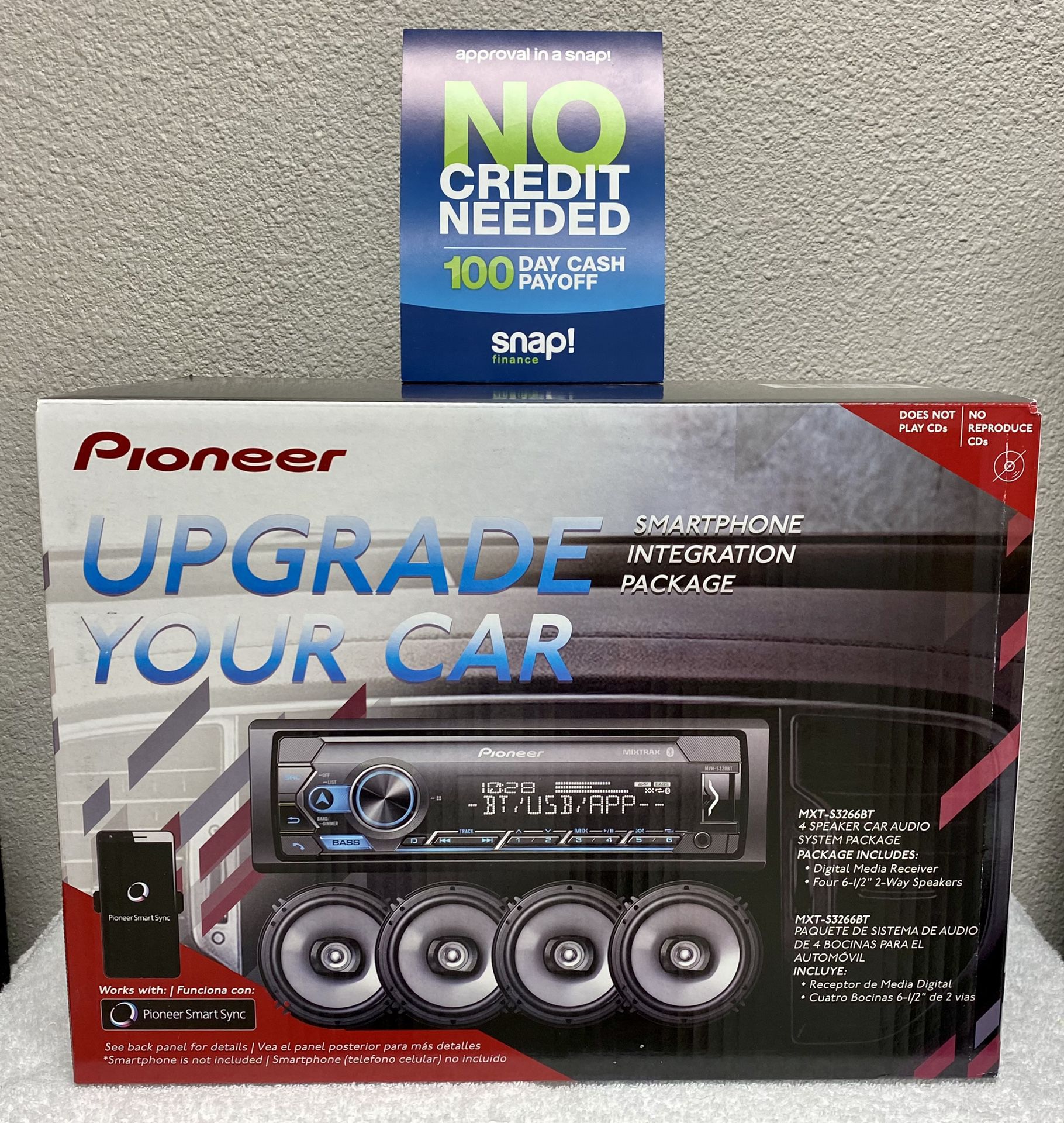 New Pioneer Single Din Car Audio Bluetooth MP3/USB/AUX/ Digital Car Stereo Receiver + (4) 6.5” Speakers {No Credit Easy Financing} 🔊🔥