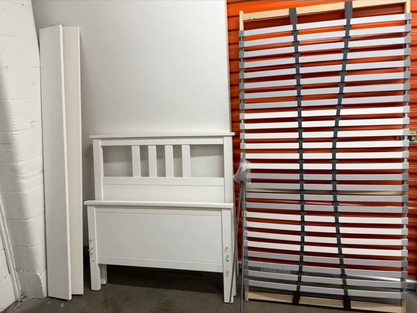 White IKEA Twin Bed -no mattress
