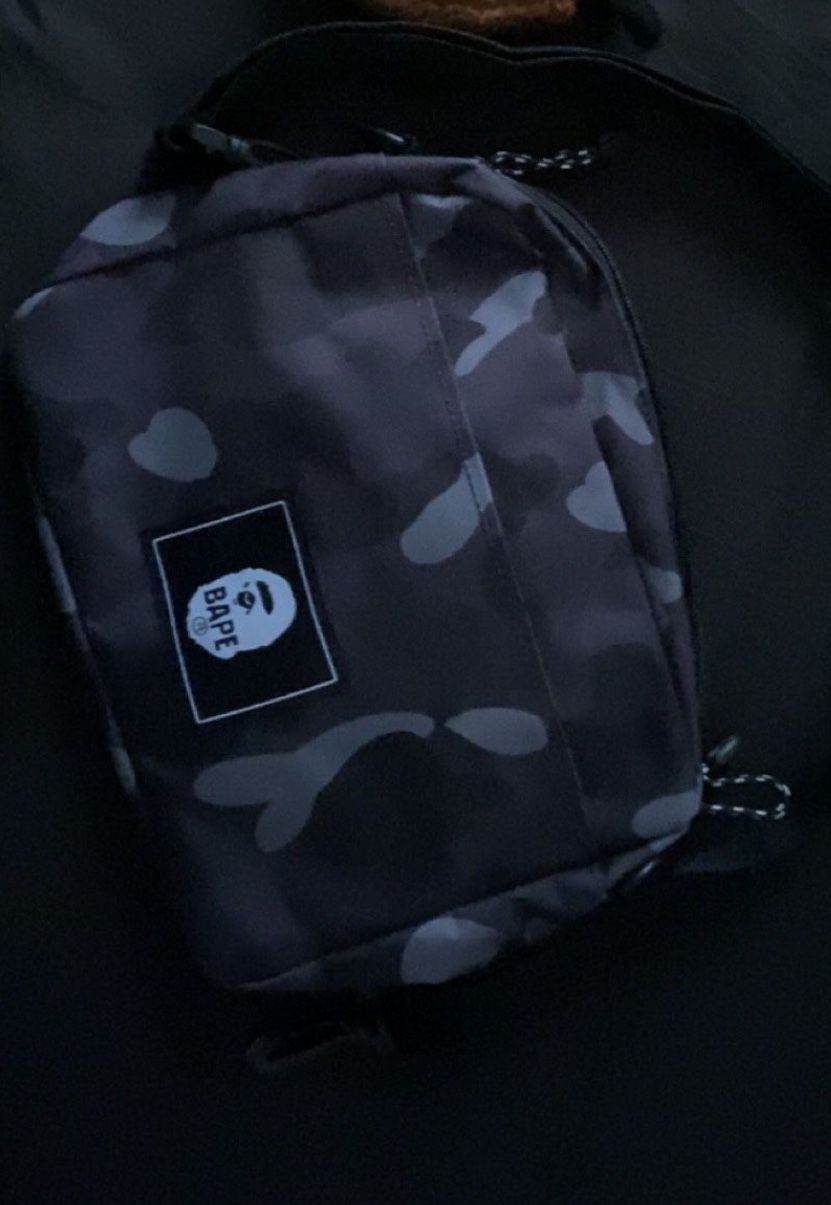 Stussy body bag and bape messenger bag 