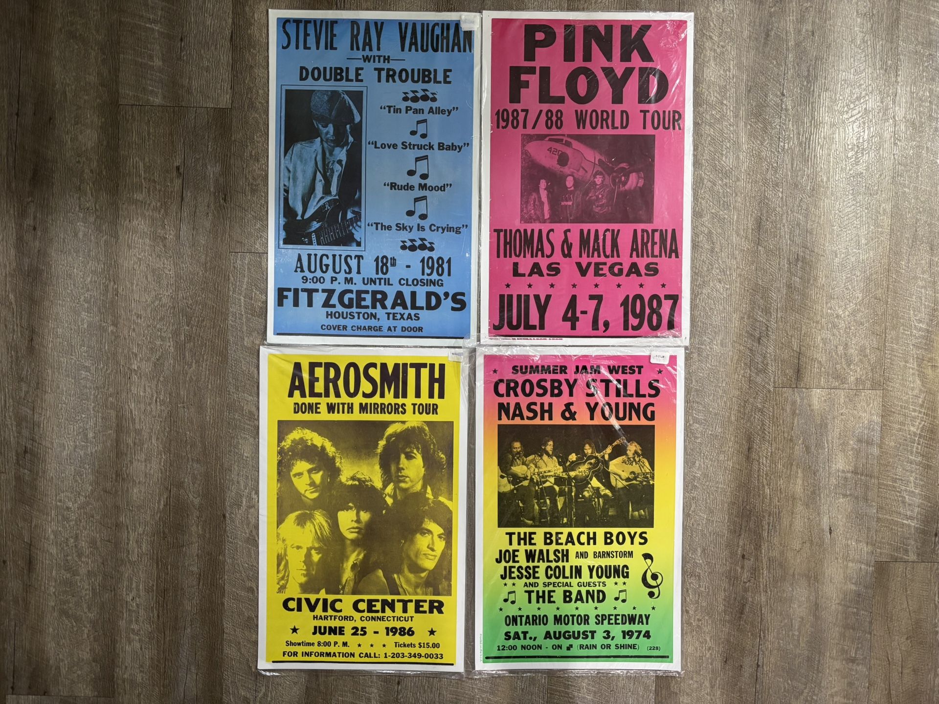 Vintage Classic Rock Concert Posters 