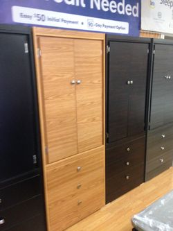 Compressed wood closet