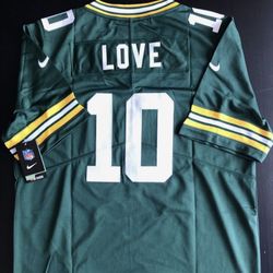 Packers #10 Jordan love New With Tags Men (Stitched) 