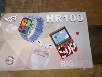 Smart Watch, Earbuds & Handheld Game Bundle