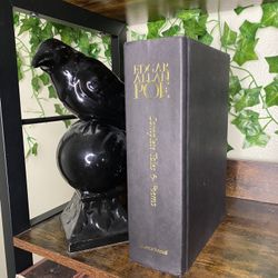 Ultimate Edgar Allan Poe Bundle! Book Of Complete Tales & Poems & Raven Statue