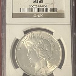 1922 MS-65 Peace Dollar