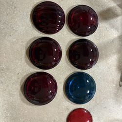 Vintage Glass Railroad Or Lantern Lenses