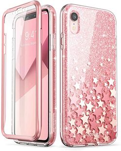 iPhone XR Case, [Scratch Resistant] i-Blason [Cosmo] Full-Body Bling Glitter Sparkle Clear Bumper Case with Built-in Screen Protector for iPhone XR 6.
