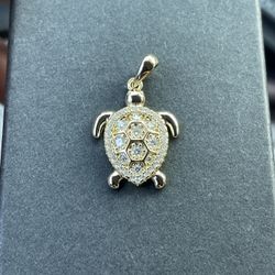New Turtle Moissanite 10k Plated **Passed Diamond Tester**