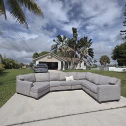 Large Grey Kevin Charles Sectional  - FREE DELIVERY 