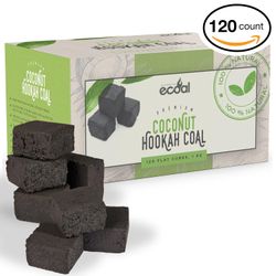 Natural Premium Coconut Hookah Sisha Charcoal Coal 120 Pcs