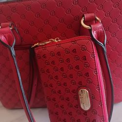 Red Purse With Wallet Included 20.00