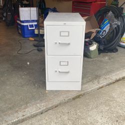 Metal Two Drawer Filing Cabinet 