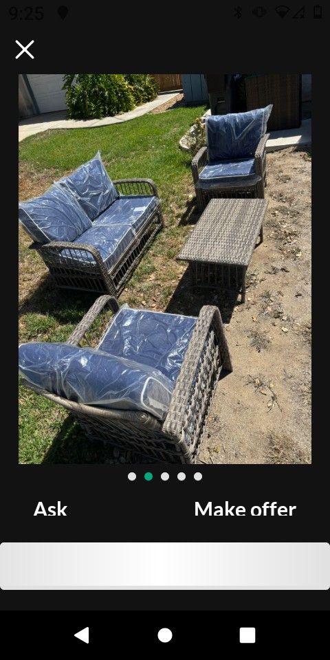 Four-piece High Quality Patio Furniture Set Extra Thick Cushions Sunbrella Quality Cushions Patio Furniture Set Brand New 🆕🚎🚚🛺🆕