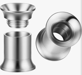 Stainless Steel Ear Gauges Tunnels - Internally Threaded Plugs For Ears - Internally Threaded Ear Gauges For Men Women - Double Flare Internal Thread 