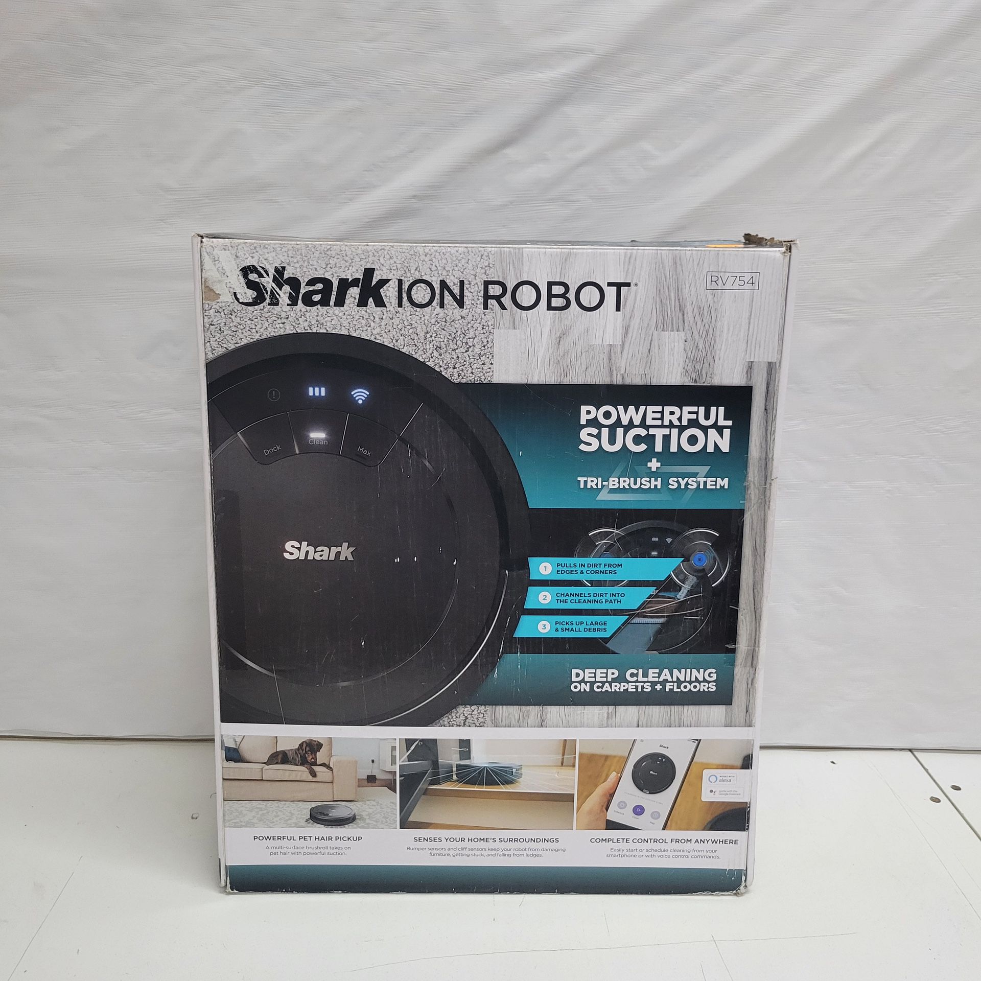 Shark ION Robot Vacuum, Wi-Fi Connected, Works with Google Assistant, RV754