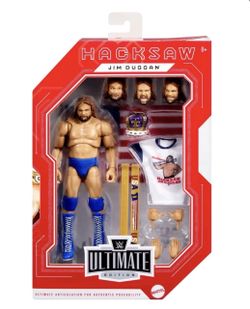 WWE MATTEL ULTIMATE EDITION LEGENDS HACKSAW JIM DUGGAN WRESTLING FIGURE