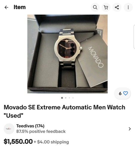 Movado SE Extreme Swiss Made Automatic 44mm Low PRICE!!!