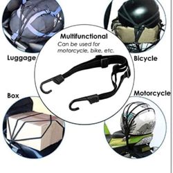 BRAND NEW Watris Veiyi Helmet Luggage Elastic Rope, 63cm/24.8" Helmet Rope, Helmet Elastic Rope, Motorcycle Helmet Strap, Black Helmet Rope Motorcycle
