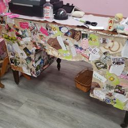 Antique Table With Wheels Is Free