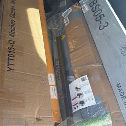 Queen Metal Black Bed Frame Open Box