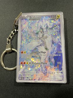 Pokemon N’s Reshiram Liquid Holo Keychain