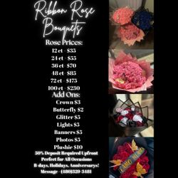 Eternal Ribbon Rose Bouquets 