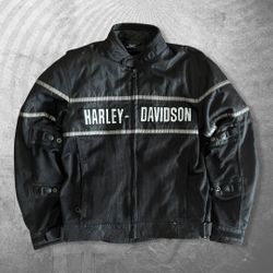Black Harley Racing Padded Jacket 2000s (M)