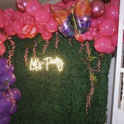 Grass Wall Party Decorations 