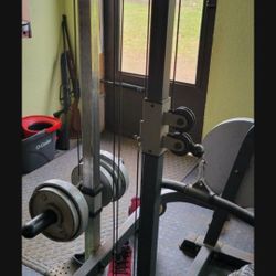 Squat Rack, Bench Press, Cable Machine Combo