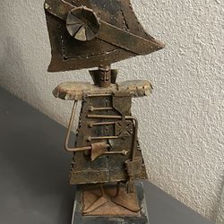 Jack Handson Brutalist Torched Metal Sculpture Of Napoleon 