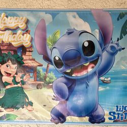 Stitch Happy Birthday Banner 