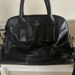 Kate Spade Black, New York Southport Jenny Satchel, Pebbled Leather, Bag