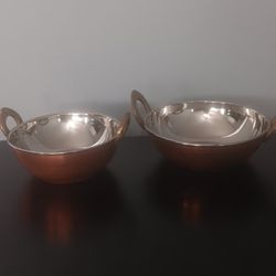 Vintage Copper Bowls Lot