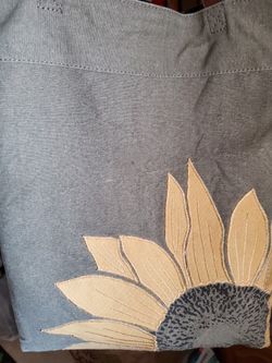 Mona B/ Cornflower Design Tote Bag/ Preowned/ Missing Shoulder Strap