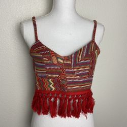 NWT Bright Tapestry Corset Top  Sz M
