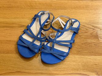 Blue sandals, size 5