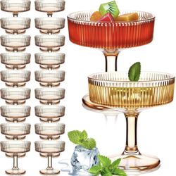25 Vintage Style Champagne Coupe Glasses