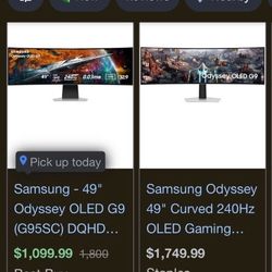 Samsung 49” Curved Monitor 240Hz