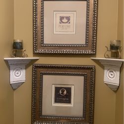 Two Matching Bathroom Frames 