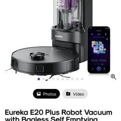 Eureka E20 Plus Robot Vacuum with Bagless Self Emptying Station