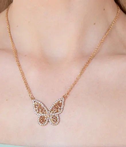 Paparazzi  Baroque Butterfly  GOLD NECKLACE