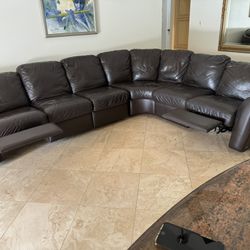 Leather Couch Recliner $950