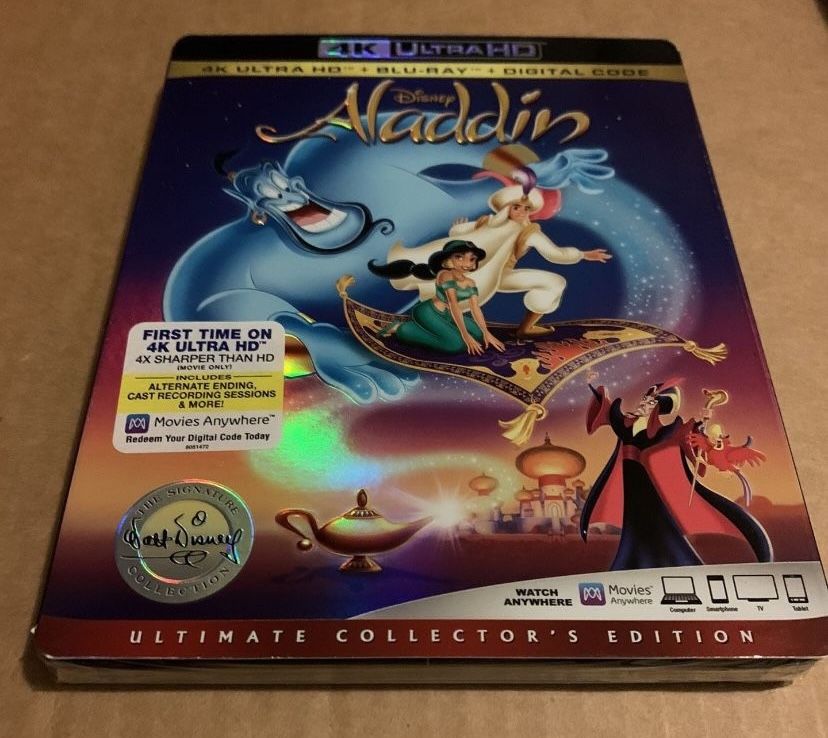 4k bluray disney aladdin blu ray brand new